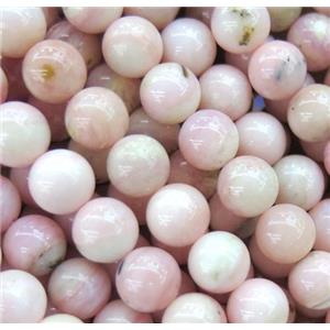 round Pink Opal Stone Beads, approx 6mm dia