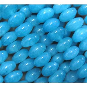 blue sponge quartz beads, rondelle, aqua, stability, approx 10x14mm