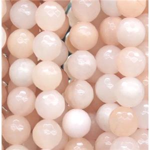 pink aventurine beads, faceted round, approx 8mm dia