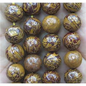 Oak Jasper Beads, round, approx 8mm dia