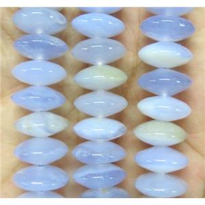 blue lace agate beads, rondelle, approx 6x12mm