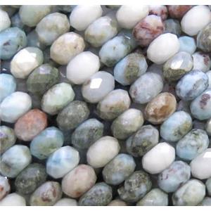 faceted Larima rondelle beads, approx 3x4mm, A Grade