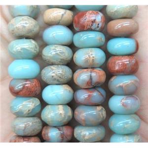 natural Imperial Jasper beads, rondelle, A grade, approx 6x10mm