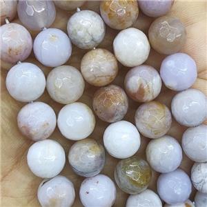 natural Australian Agate Beads, faceted round, approx 8mm dia