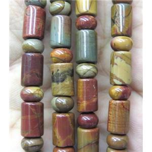 red Picasso Jasper bead, approx 6-9mm
