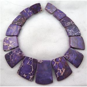 Sea Sediment Jasper necklace, freeform, purple, approx 20-40mm