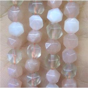 faceted round Moonstone ball beads, approx 8mm dia