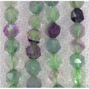 purple Fluorite Beads Ball, faceted round, approx 8mm dia