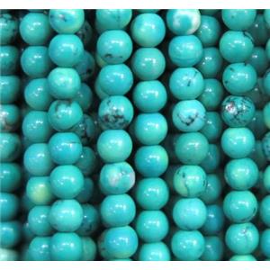 natural round turquoise beads, tiny, green, approx 2mm dia