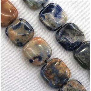 Orange Sodalite beads, square, approx 12x12mm