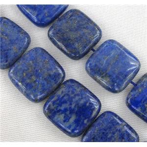 lapis lazuli beads, square, blue, approx 10x10mm