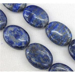 lapis lazuli beads, oval, blue, approx 15x20mm