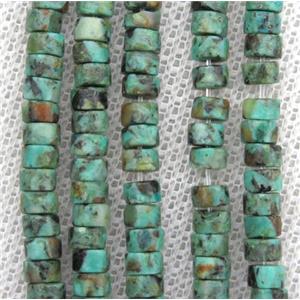 African Turquoise heishi beads, green, approx 4mm dia