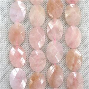 pink Morganite oval beads, faceted, approx 13x18mm