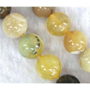 Yellow Opal Stone beads, round, approx 8mm dia, 48pcs per st