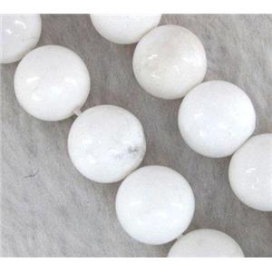 round white Porcelain beads, approx 6mm dia, 66pcs perst
