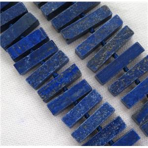 lapis lazuli collar beads, tube, blue, approx 10-40mm