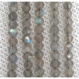 Labradorite beads, faceted rondelle, approx 3x4mm