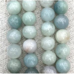 round Aquamarine beads, blue, grade B, synthetic, approx 10mm dia
