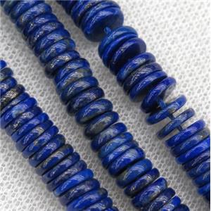 lapis lazuli heishi beads, blue, approx 1.5x8mm