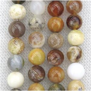 round Opal Jasper beads, multi color, approx 12mm dia