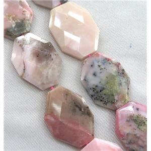 Pink Opal Stone Beads Slice, approx 30x40mm