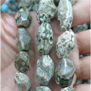 rhyolite nugget beads, faceted freeform, approx 12-22mm