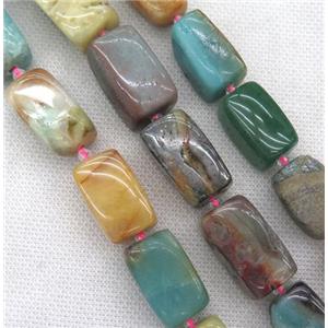 Amazonite cuboid beads, multi color, approx 13-25mm