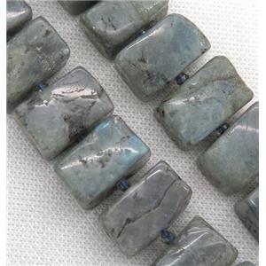 Labradorite cuboid beads, approx 13-25mm