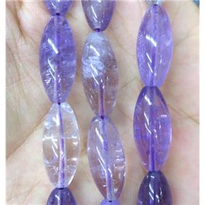 Amethyst rice beads, purple, approx 10x16mm