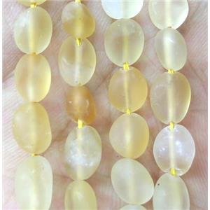 matte Yellow Citrine beads chip, freeform, approx 5-8mm