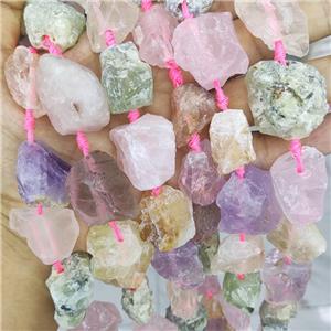 mix gemstone nugget chip beads, freeform, rough, approx 15-35mm