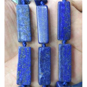 blue lapis lazuli cuboid beads, approx 10x30mm