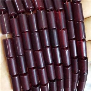 red agate tube beads, approx 8x16mm