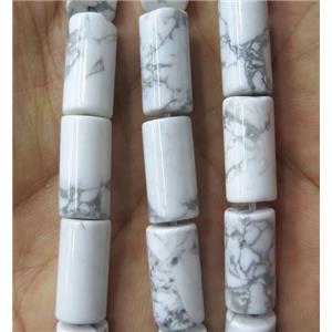 white howlite turquoise tube beads, approx 8x16mm