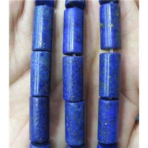 blue lapis lazuli tube beads, approx 8x16mm