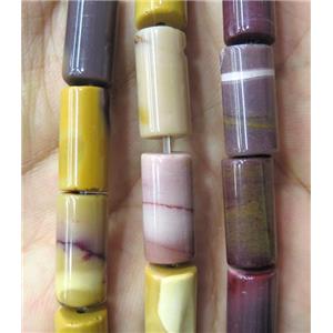 mookaite tube beads, approx 8x16mm