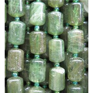 natural green Apatite tube beads, approx 8x12mm