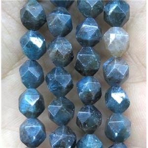 faceted round Apatite bead ball, AB-grade, approx 10mm dia