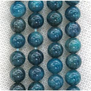 round blue Apatite beads, approx 12mm dia