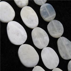 white MoonStone beads, matte, freeform, approx 10-16mm