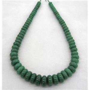 green Aventurine collar beads, rondelle, approx 8-18mm