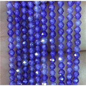 lavender zircon beads, faceted round, approx 2.5mm dia