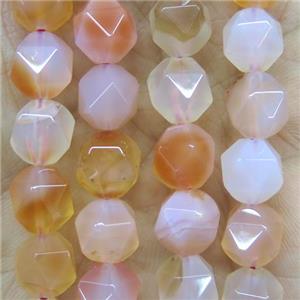 faceted round red agate beads ball, approx 6mm dia