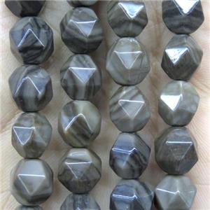 coffee Wood Lace Jasper Beads, faceted round, approx 8mm dia