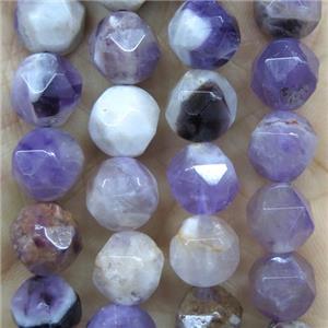 faceted round DogTooth Amethyst beads ball, purple, approx 8mm dia