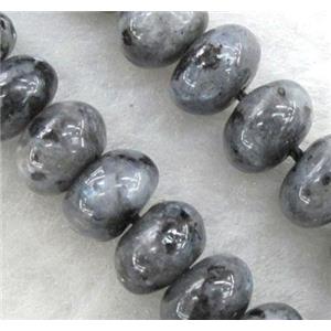 labradorite beads, rondelle, grey, approx 5x10mm, 15.5 inches