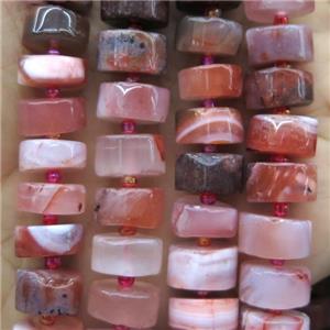 red Agate heishi beads, approx 9-12mm