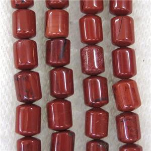 Red Jasper tube beads, approx 6x8mm