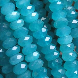 AAA grade Amazonite beads, faceted rondelle, approx 9mm dia